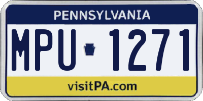 PA license plate MPU1271
