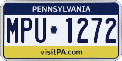 PA license plate MPU1272