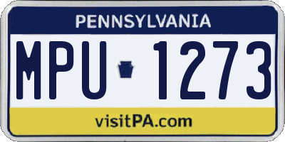 PA license plate MPU1273