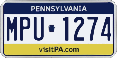 PA license plate MPU1274