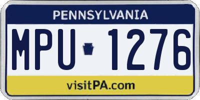 PA license plate MPU1276