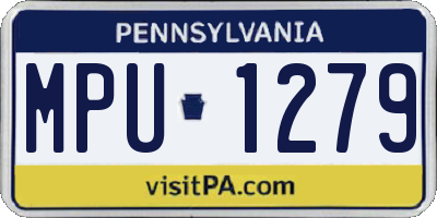 PA license plate MPU1279