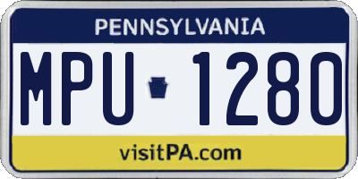 PA license plate MPU1280
