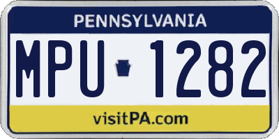 PA license plate MPU1282