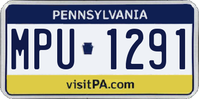 PA license plate MPU1291