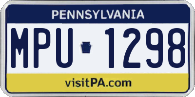PA license plate MPU1298