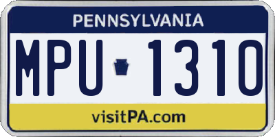PA license plate MPU1310