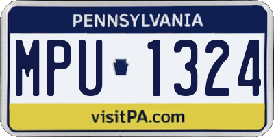 PA license plate MPU1324
