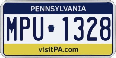 PA license plate MPU1328