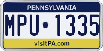 PA license plate MPU1335