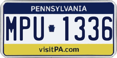 PA license plate MPU1336