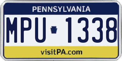 PA license plate MPU1338