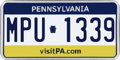 PA license plate MPU1339