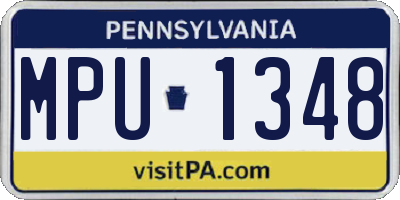 PA license plate MPU1348