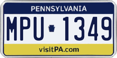 PA license plate MPU1349