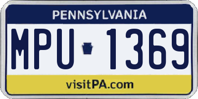 PA license plate MPU1369