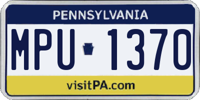 PA license plate MPU1370