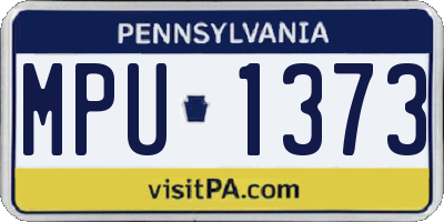 PA license plate MPU1373
