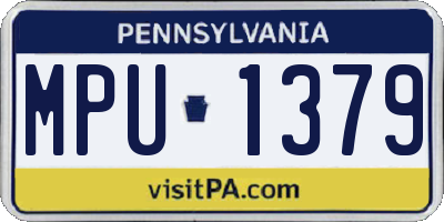 PA license plate MPU1379