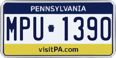 PA license plate MPU1390