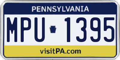 PA license plate MPU1395