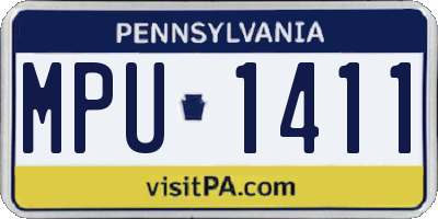 PA license plate MPU1411