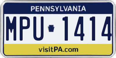 PA license plate MPU1414