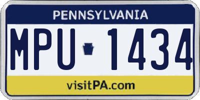 PA license plate MPU1434