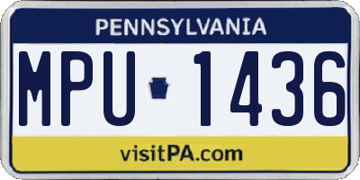 PA license plate MPU1436
