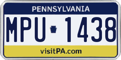 PA license plate MPU1438