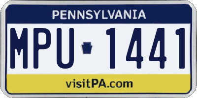 PA license plate MPU1441