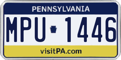 PA license plate MPU1446