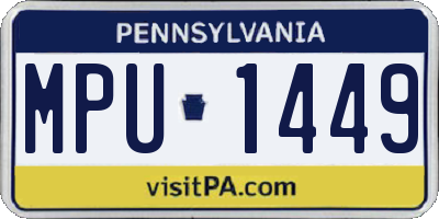 PA license plate MPU1449