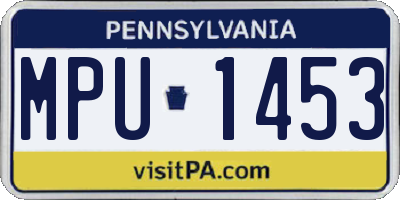 PA license plate MPU1453