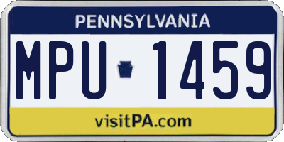 PA license plate MPU1459