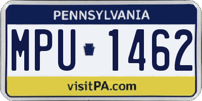 PA license plate MPU1462