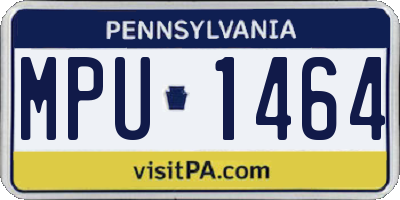 PA license plate MPU1464