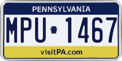 PA license plate MPU1467