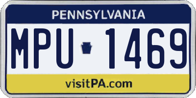 PA license plate MPU1469