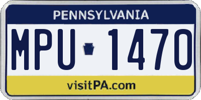PA license plate MPU1470