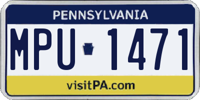 PA license plate MPU1471