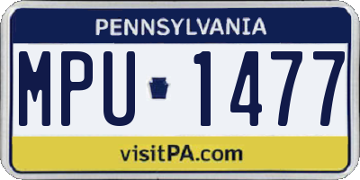 PA license plate MPU1477
