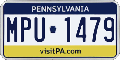 PA license plate MPU1479