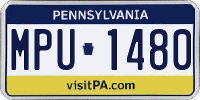 PA license plate MPU1480
