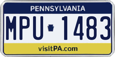 PA license plate MPU1483