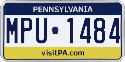 PA license plate MPU1484