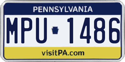 PA license plate MPU1486