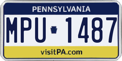 PA license plate MPU1487