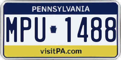 PA license plate MPU1488