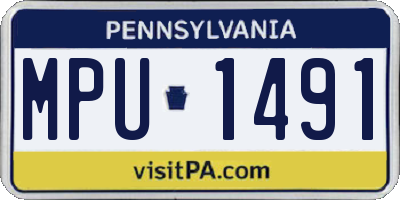 PA license plate MPU1491